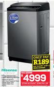 Hisense 10.5Kg Titanium Top Loader Washing Machine WTJA1102T
