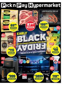 Pick n Pay Hypermarket Gauteng, North West & Free State : Early Black Friday Specials (13 October - 15 October 2023) 