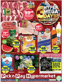 Pick n Pay Hypermarket Gauteng, North West & Free State : Mega Days! (27 October - 29 October 2023)