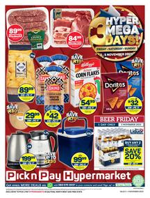 Pick n Pay Hypermarket Gauteng, North West & Free State : 3 Hyper Mega Days (03 November - 05 November 2023) 