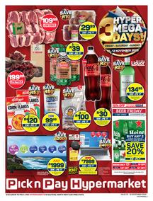 Pick n Pay Hypermarket Gauteng, North West & Free State : Mega Days! (10 November - 12 November 2023) 