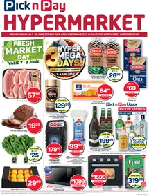 Pick n Pay Hypermarket Gauteng, Free state, North West : Mega 3 Day Specials (07 June - 09 June 2024) 