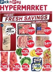 Pick n Pay Hypermarket Gauteng, Free state, North West : Fresh Specials (23 May - 26 May 2024)