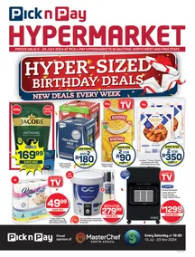 Pick n Pay Hypermarket Gauteng, Free state, North West : Hyper Birthday Specials (08 July - 23 July 2024)