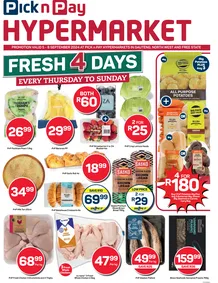 Pick n Pay Hypermarket Gauteng, Free state, North West : Fresh & Rugby Specials (05 September - 08 September 2024)