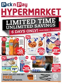 Pick n Pay Hypermarket Gauteng, Free state, North West : Specials! (01 October - 06 October 2024)