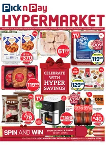 Pick n Pay Hypermarket Gauteng, North West & Free State : Christmas Specials (17 December - 26 December 2024)