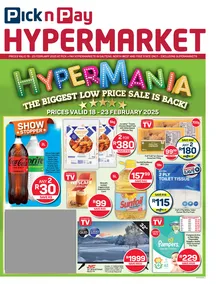 Pick n Pay Hypermarket Gauteng, North West & Free State : Hypermania (18 February - 23 February 2025)