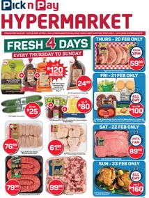 Pick n Pay Hypermarket Gauteng, North West & Free State : Fresh 4 Days (20 February - 23 February 2025)