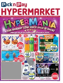 Pick n Pay Hypermarket Gauteng, North West & Free state : Hypermania (24 February - 09 March 2025)