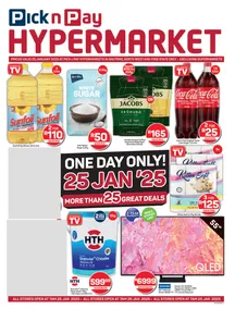 Pick n Pay Hypermarket Gauteng, Free State, North West, Mpumalanga, Limpopo and Northern Cape : One Day Only (25 January 2025 Only)