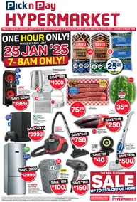 Pick n Pay Hypermarket Gauteng, Free state, North West : Limited Time Specials (25 January 2025 from 7-8AM ONLY)