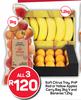 Soft Citrus Tray, PnP Red Or Yellow Apples Carry Bag 3Kg & Bananas 1.2Kg-All For 3