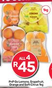 PnP Go Lemons, Grapefruit, Orange & Soft Citrus-For 4 x 1Kg
