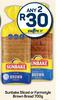 Sunbake Sliced Or Farmstyle Brown Bread-For 2 x 700g