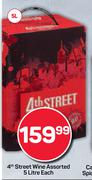 4th Street Wine Assorted-5L Each
