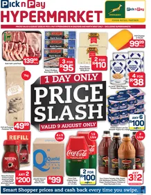Pick n Pay Hypermarket Gauteng, Free State, North West, Mpumalanga, Limpopo and Northern Cape : Price Slash 1 Day Only (09 August 2025 ONLY)