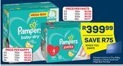 Pampers Active Or Dry Baby Nappies Or Pants Assorted Mega Box-Per Box