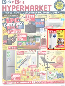 Pick n Pay Hyper : Epic Birthday Deals (05 July - 18 July 2021), page 1