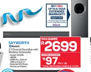 Skyworth 2.1 Channel Soundbar With Wireless Subwoofer SS330
