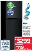 KIC 171Ltr Black Fridge With Top Freezer KTF518BL