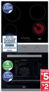 Defy 600mm Slimline Imitate Eye Level Oven And Hob Set DCB8866
