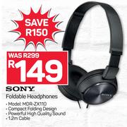 Sony Foldable Headphones MDR-ZX110