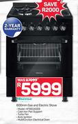 Hisense 600mm Gas And Electric Stove HFS604GEB