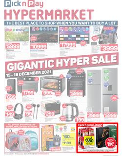 Pick n Pay Hypermarket : Gigantic Hyper Sale (15 December - 19 December 2021), page 1