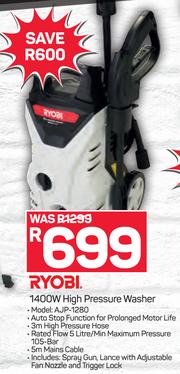 Ryobi high shop pressure washer 1400w