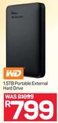 WD 1.5TB Portable External Hard Drive