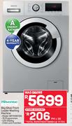 Hisense 8Kg Silver Front Loader Washing Machine WFHV8012S