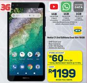 Nokia C1 2nd Edition Dual Sim 16GB 3G Smartphone