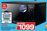 Aim 20Ltr Black Mirror Finish Electronic Microwave Oven AMW20EB