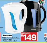 Pineware 1.7L Corded Kettle PSAK844-Each