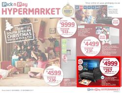 Pick n Pay Hyper : Christmas Savings (21 Nov - 25 Dec 2017), page 1