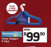 Homemark Velvet Hangers 8-Pack + 2 Free Hangers