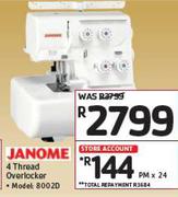 Janome 4 Thread Overlocker 8002D
