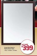 Scoop Dark Wood Or Pewter Mirror 1310mm x 1010mm-Each