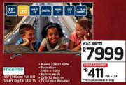 Hisense 55"/ 140cm Full HD Smart Digital LED TV 55K3140PW