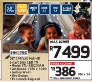 Sinotec 58"/ 147cm Full HD Smart Slim LED TV STL-58E200AM