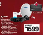 DSTV HD Explora 2 With Installation PS5100IMC1 And Wi-Fi Connector USB3000