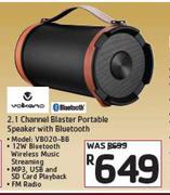 Volkano 2.1 Channel Blaster Portable Speaker With Bluetooth VB020-BB
