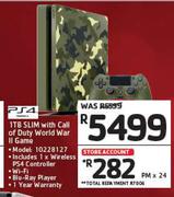 PS4 1TB Slim With Call Of Duty World War II Game