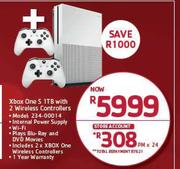 XBOX One S 1TB With 2 Wireless Controllers