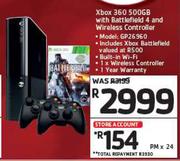 Xbox 360 500GB With Battlefield 4 And Wireless Controller GP26960