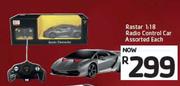 Rastar 1:18 Radio Control Car Assorted-Each