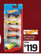 Hot Wheels Die Cast Cars 5 Pack-Each