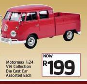 Motormax 1:24 VW Collection Die Cast Car Assorted-Each
