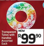 Transparent Tubes With Handles Assorted-Each